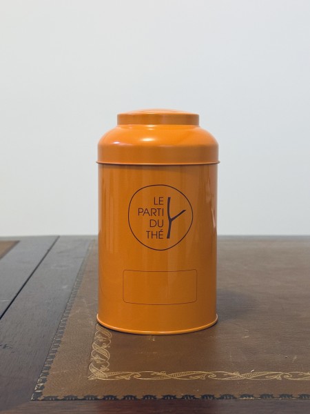 Boite à thé "Le Parti du Thé" signture